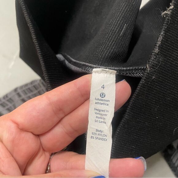 Lululemon Ebb To Street Pants Yoga Leggings Chevron Heathered Black Gray Size 4 - Picture 2 of 5